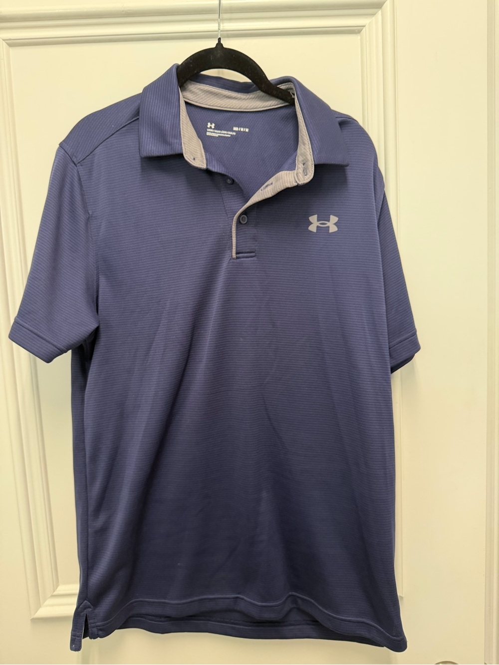 Under Armour Men’s Navy  Performance Polo with Gray Trim